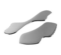 PRETYZOOM Lot de 2 Gua Sha en Acier Inoxydable Grand Format Outil de Grattage Peau pour Visage Cou et Corps Forme Lèvres et Ailes Masseur Facial pour Remodelage Raffermissement et