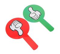 PRETYZOOM Lot de 2 Pagaies en Plastique Étanches Double Face Bleu/blanc, Palettes de Vote Portable Texte Clair, Accessoires Ludiques pour Évaluation et Jeux en Classe, Outil Pédagogique