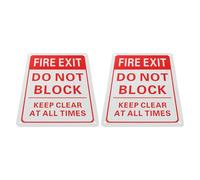 PRETYZOOM Lot de 2 Panneaux de Sortie de Secours en Métal Inscription « Ne Pas Bloquer », Signalisation Incendie Haute Visibilité pour Centres Commerciaux et Usines, Indicateur