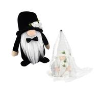 PRETYZOOM Lot de 2 Poupées GNOME de Mariage sans Visage, Décorations de Mariage pour Table, Peluche Décorative en Tissu Doux, Style Masculin et Féminin, pour Décoration de Salle et Présent
