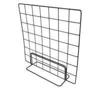 PRETYZOOM Lot de 2 Présentoirs à Grille Métallique 35X35 CM Socle Noir Grand Format Support Photo Filaire Multifonction pour Bureau Exposition D’Œuvres et Stands de Marché Organisateur