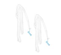 PRETYZOOM Lot de 2 sets de Filets de Lâcher de Ballons 200 Ballons Filet de Transport et Stockage en Maille Résistante Blanc pour Décorations Fête Anniversaire Mariage Sécurisées