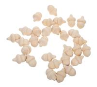 PRETYZOOM Lot de 25 Glands en Bois Brut 36x24 Mm, Poids 5,5 G, Accessoires DIY pour Décoration Rustique, en Bois pour Hamster, Artisanat de Glands à Peindre la Main, Décoration de Festival