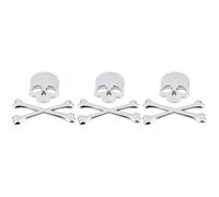 PRETYZOOM Lot De 3 Autocollants en Forme De Crâne De Chauve-Souris pour Voiture 9 X 8 5 Cm en Alliage De Zinc Installation Facile