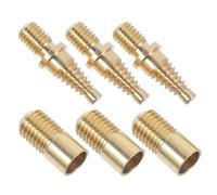PRETYZOOM Lot de 3 Set de Sets de Vis de Joint de Queue de Billard en Laiton, Vis de Fixation D'embout Tour Conique, Accessoire D'extension Robuste Compatible pour Queues de Billard,