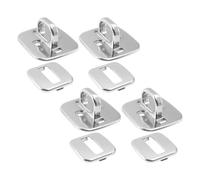 PRETYZOOM Lot de 4 Ancrages de Bureau en Alliage de Zinc pour Verrous de Câble Antivol Universels, Compatible Ordinateurs Portables, pour Voyages et Lieux Publics, Couleur Argenté