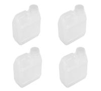 PRETYZOOM Lot de 4 Bidons en Plastique Semi-Transparents 1L avec Poignée Portable Flacons de Chimie Réutilisables pour Stockage Liquide Récipient Alimentaire Adapté Réutilisable