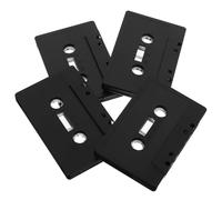 PRETYZOOM Lot De 4 Cassettes Vierges Vintage Noires Décoratives pour Bricolage Mural DIY Ambiance Rétro Fêtes Créatifs Et Personnalisables