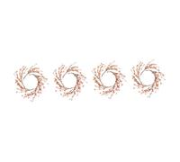 PRETYZOOM Lot De 4 Couronnes Suspendues Artificielles De Noël Décorations De Noël Couronnes De Bougies Baies Décoratives