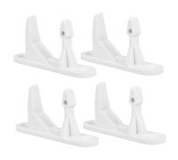 PRETYZOOM Lot de 4 Gâches de Porte de Lave-linge en Plastique Blanc, Pièce de Rechange à Surface Lisse, Installation Facile pour Machine à Laver