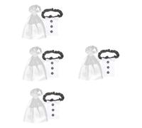 PRETYZOOM Lot De 4 Jolies Bouteilles De Vin Décoratives pour Fiançailles Ensemble De Flûtes À Vin Rosé Accessoires De Mariage