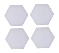 PRETYZOOM Lot de 4 Planches à Peindre à L'Huile en Coton Hexagonales 12 CM Supports Polyvalents pour Artistes Résistantes à L'Usure Adaptées à la Peinture à L'Huile et Acrylique