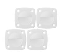 PRETYZOOM Lot de 4 Poignées Encastrées pour Bateau en Nylon Blanc Poignée de Tirage Affleurante Marine Loquet de Trappe Léger et Résistant Accessoires pour Yacht pour Navigation de