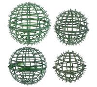 PRETYZOOM Lot De 4 pour Décoration De Mariage Cages Topiaires pour Extérieur Support Sphérique Gazon UV Intérieur Étagère Artificielle Ronde
