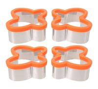 PRETYZOOM Lot de 4 Set de Set de Emporte-pièces en Acier Inoxydable pour Biscuits et Sandwichs, Facile à Entretenir, Dimensions 10,6x9,5x4,2cm, Fête des Mères