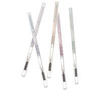 PRETYZOOM Lot de 5 Crayons à Sourcils Waterproof Anti-transpirants Ultra-fins Double Pointe pour Sourcils Naturels Teintes Variées Maquillage Yeux avec Pinceau Intégré pour Usage Quotidien