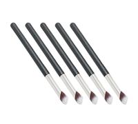 PRETYZOOM Lot de 5 Pinceaux Correcteurs Plats Biseautés en Poils Synthétiques pour Contour des Yeux et Estompage Mini Pinceaux de Maquillage Portables pour Fonds de Teint et Anticernes