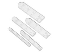 PRETYZOOM Lot de 5 Set de Guides de Profondeur en Acrylique Transparent pour Pâte Polymère, Règle Arc-en-Ciel Compacte pour Modelage D’Argile, Outils de Mesure Polyvalents pour Création