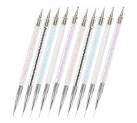 PRETYZOOM Lot de 5 Stylos à Points Double Embout pour Nail Art Outil de Dessin Précis pour Ongles Kit Portable Débutants et Professionnels Accessoires Manucure Créatifs