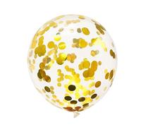 PRETYZOOM Lot De 50 Ballons Bleus De Taille Décorations Ballons Géants Blancs Et Brillants Décorations D'Anniversaire Confettis En Latex