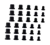 PRETYZOOM Lot de 50 Bouchons De Rechange en Silicone pour Bouteille De Sel Bouchons D'Étanchéité Noirs