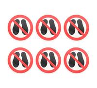 PRETYZOOM Lot de 6 Autocollants D’Avertissement « Interdiction de Marcher » Adhésifs Panneaux de Sécurité Industriels Résistants Usage en Entrepôts et Zones à Risques Autocollants