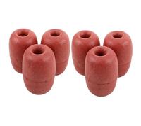 PRETYZOOM Lot de 6 Bouées de Flottaison Ovales 7x12 Cm en Mousse Résistante aux UV, Bouées Flottantes Marron Rouge pour Filets de Pêche et Aquaculture, Flotteurs D'engins de Pêche Haute