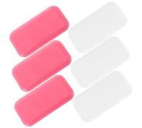 PRETYZOOM Lot de 6 Coussinets Fronts en Silicone Transparent et Rose, Taille L, Antidérapants pour Greffe de Faux Cils, Accessoires pour Maquillage et Extensions de Cils, Usage