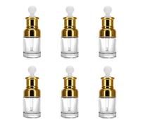 PRETYZOOM Lot de 6 Flacons Compte-gouttes en Verre 30ml Distributeur D'huiles Essentielles Compact et Pratique pour Soins Quotidiens et Voyage