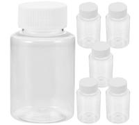 PRETYZOOM Lot de 6 Flacons D'échantillon pour Huile en Pet 100ml avec Bouchons, Étanchéité pour Prélèvement et Stockage D'échantillons D'huile