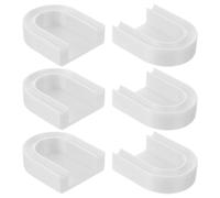 PRETYZOOM Lot de 6 Outils Œil de Chat pour Nail Art Blanc U-type, Support Antidérapant pour Doigts, Accessoires Vernis Gel Manucure Débutants et Professionnels, Kit Précis pour Ongles