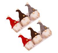 PRETYZOOM Lot De 6 Pinces en Bois pour Décorations De Noël Clips Photo Pendentif Chaîne Clips Décoratifs De Noël Photos Poupées De Gnomes De Noël Autocollants pour Fêtes De Noël