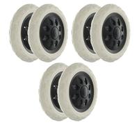 PRETYZOOM Lot de 6 Roues de Rechange pour Chariot à Provisions Roulettes Lisses Noires Adaptées aux Petits Chariots Portables et Poussettes
