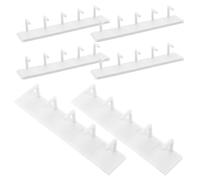 PRETYZOOM Lot de 6 Sets de Supports pour Faux Ongles Œil de Chat Blancs Base Amovible, Présentoir Modulaire Non Magnétique pour Entraînement Nail Art, Kit Pratique pour Manucure