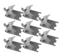 PRETYZOOM Lot de 8 Clips en Acier Inoxydable pour Clayette Frigo, Support Métallique Solide et Facile à Installer, Crochets de Fixation pour Étagère de Congélateur