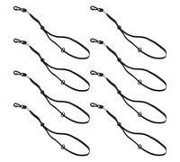 PRETYZOOM Lot de 8 Dragonnes de Ski Détachables pour Moufles et Moufles en Polyester Noir, Accessoires Indispensables pour Sports d'hiver et Activités en Plein Air