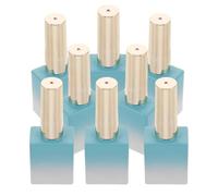 PRETYZOOM Lot de 8 Flacons à Vernis à Ongles Vides en Verre 117 Ml Pinceau Intégré Design Dégradé Bleu Rechargeables Nail Art Usage Professionnel et Domestique