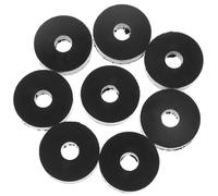 PRETYZOOM Lot de 8 Œillets Plats en Caoutchouc Noir Anti-vibration, Amortisseur de Vibration Facile à Installer, Rondelle Isolante pour Usage Domestique