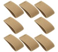 PRETYZOOM Lot de 8 Passants Élastiques pour Ceinture de Randonnée en Nylon, Dispositifs de Maintien pour Sangles de Paquet à Dos, Couleur Kaki, Accessoires Légers et Résistants pour Usage