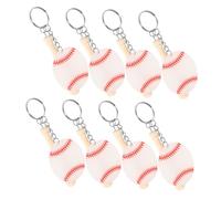 PRETYZOOM Lot de 8 Porte-Clés Baseball en Acrylique 5 CM Pendentifs Sportifs Double Face Accessoires Légers pour Paquet à Dos Clés et Présents Fans de Softball