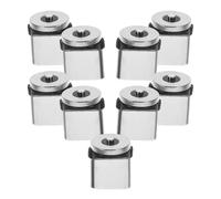 PRETYZOOM Lot de 9 Têtes à Ventouse Magnétiques USB-c en Aluminium pour Téléphone Portable Connecteur Magnétique USB-c 3a Transmission de Données Automatique Argenté
