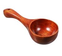 PRETYZOOM Louche en Bois Marron Poignée Confortable, Cuillère à Eau Portable Cuisine et Bain, Design Unique et Artisanat, Outil Multifonction pour Maison
