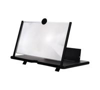 PRETYZOOM Loupe Écran Créative Téléphone Portable 12 Pouces Noir Support de Bureau pour Étude et Vision de Vidéo