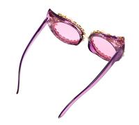 PRETYZOOM Lunettes de Soleil avec Diamants Artificiels Légères et Confortables Œil de Chat Vintage pour Fête Déguisement pour Femmes Décorations de Déguisement