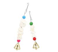 PRETYZOOM Mâcher pour Oiseaux en Os de Seiche Perles en Bois, Supplément de Calcium et Broyage des Dents, 2 Pièces Crochet pour Hamsters et Petits Animaux Couleur Couleur Aléatoire