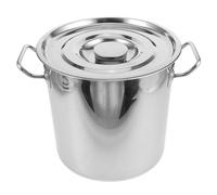 PRETYZOOM Marmite avec Poignée en Acier Inoxydable 11,5l avec Couvercle Double Poignée Cuisson Sûre et Chauffage Rapide Cuisine Professionnelle et Familiale