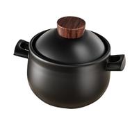 PRETYZOOM Marmite en Terre Cuite 25L pour Cuisson sur Feu Direct Casserole Céramique Résistante Haute Température Cocotte Traditionnelle pour Soupes et Plats Mijotés