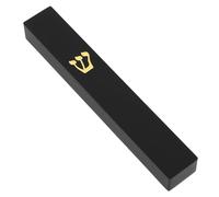 PRETYZOOM Mezouzah pour Porte d'Entrée, Boîtier Religieux en Acrylique Noir avec Parchemin de la Bénédiction Juive (Mitsva) , 13X2X1.3cm