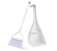 PRETYZOOM Mini Balai à Main Pelle Dentelée Grand Format, Plastique Robuste Couleur Neige, Autoportant, Ensemble De Nettoyage Compact pour Bureau, La Cuisine Et Voiture - 2 Pièces