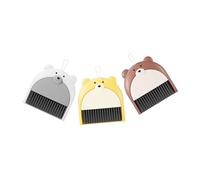 PRETYZOOM Mini Balai Et Pelle à Poussière Cuisine Compactes en Plastique, Ensemble 3 Couleurs pour Garçon Et Filles, Nettoyage Bureau Maison École, Kit Léger Et Maniable